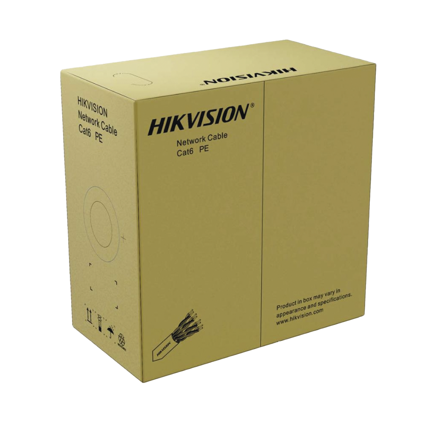 DS-1LN6OUTPE Bobina de Cable UTP 305 Mts / Cat 6 (24 AWG) / Color Negro / Uso en Exterior / 100% Cobre / Aplicaciones de CCTV y Redes de Datos