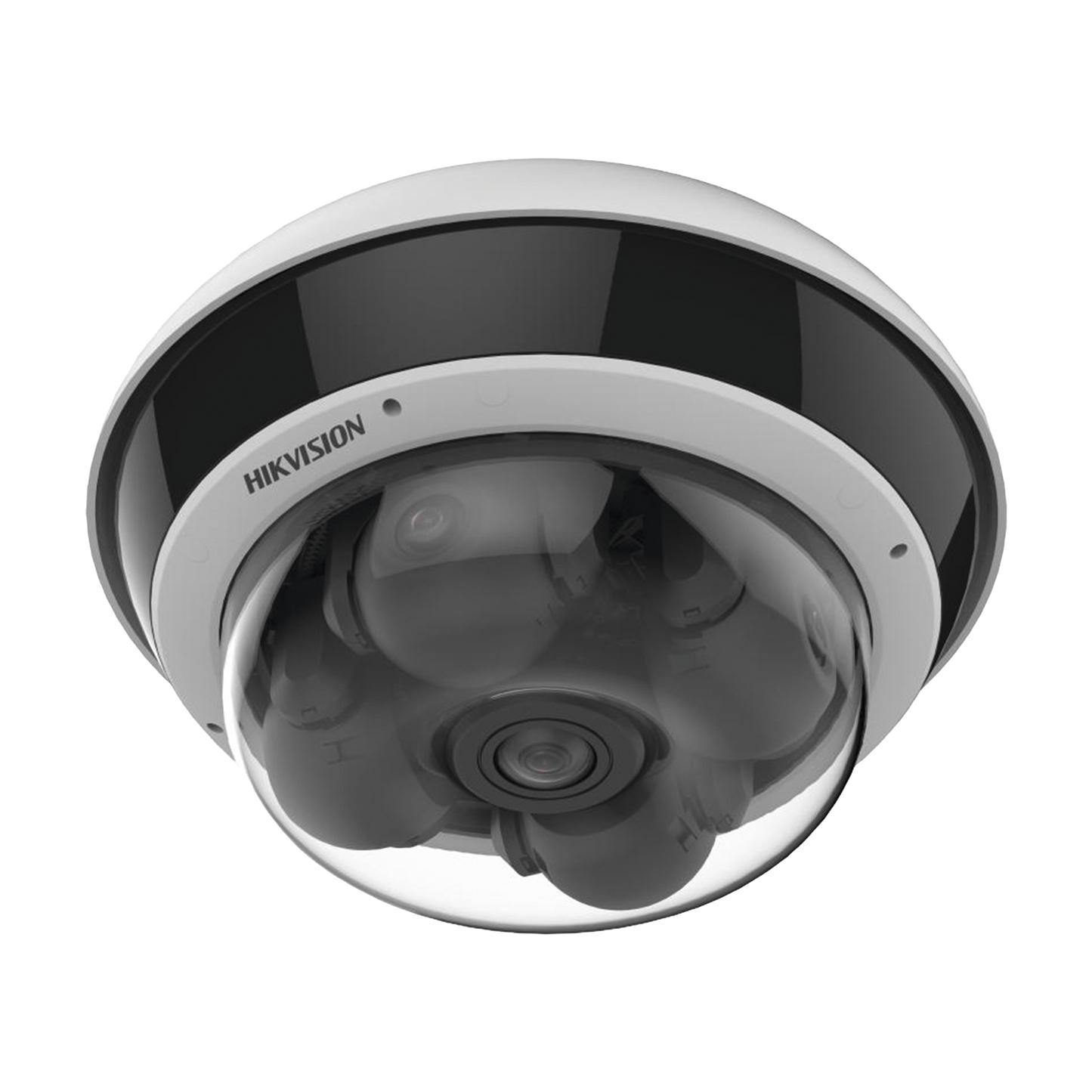 DS-2CD6D55G2-IZHS PanoVu Series / Vista Panorámica 360º / 4 Lentes Mot. 2.8 a 8 mm (5 Megapixel por Lente) + 1 Vista Fisheye (2 Megapixel) / 22 Megapixel en Total / DARKFIGHTER / ACUSENSE / Exterior IP67 / IK10 / NEMA 4X / PoE+ / 30 mts IR / Micro SD