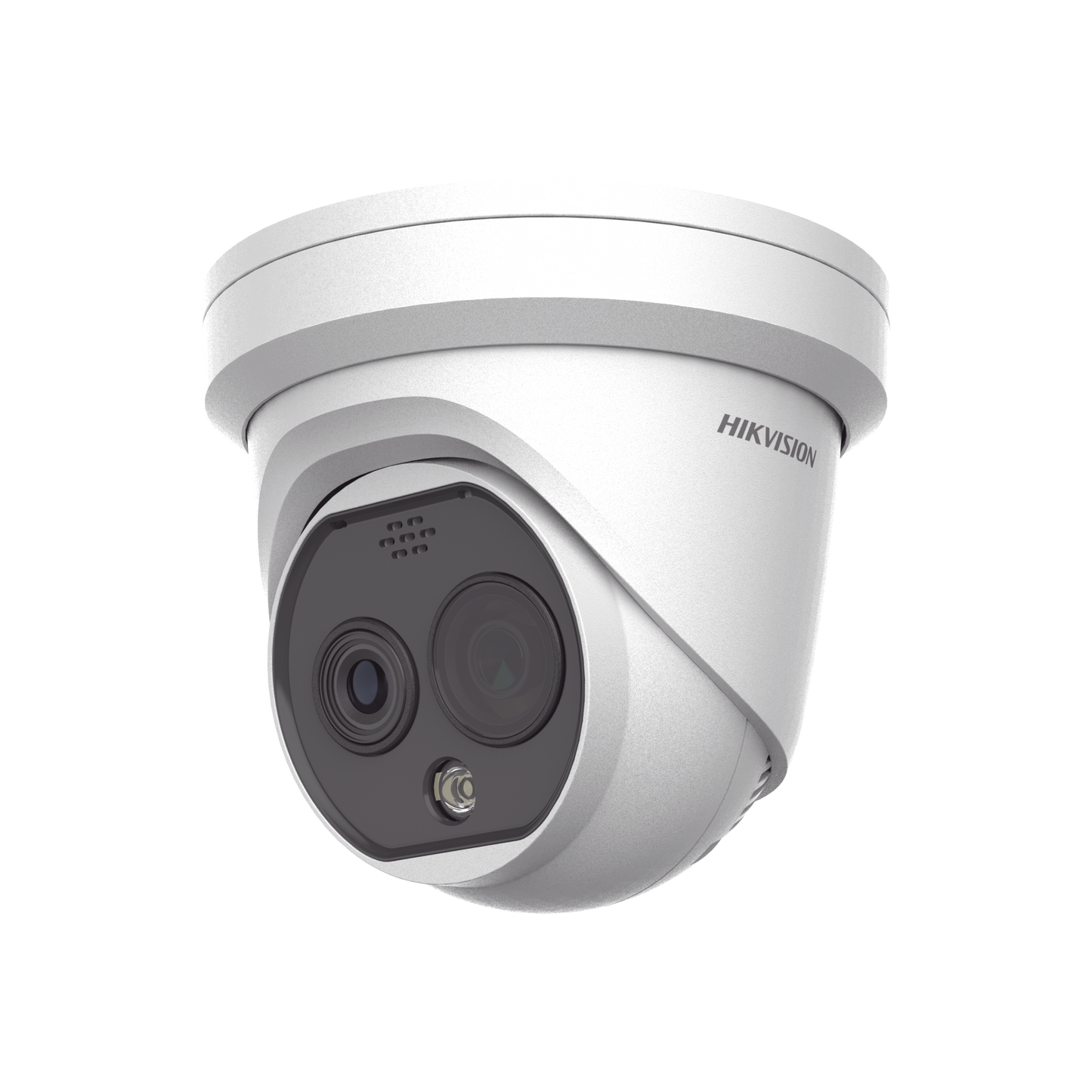 DS-2TD1228T-2/QA(B) Turret IP Dual / Térmica 2.1 mm (256 x 192) / Óptico 2.2 mm (4 Megapixel) / Termométrica / Detección de Temperatura / PoE /Exterior IP66 / Sirena y Luz Intermitente Integrada / MicroSD