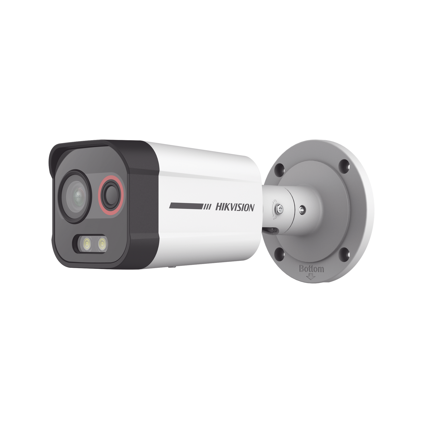DS-2TD2608-2/QA Bala IP Dual / Térmica 2.6 mm (96 x 72) / Óptico 6 mm (4 Megapixel) / Detección de Intrusión por VCA 30 mts /30 mts Luz Blanca / Exterior IP67 / PoE / Sirena y Luz Intermitente Integrada / Micro SD / ColorVu y ACUSENSE