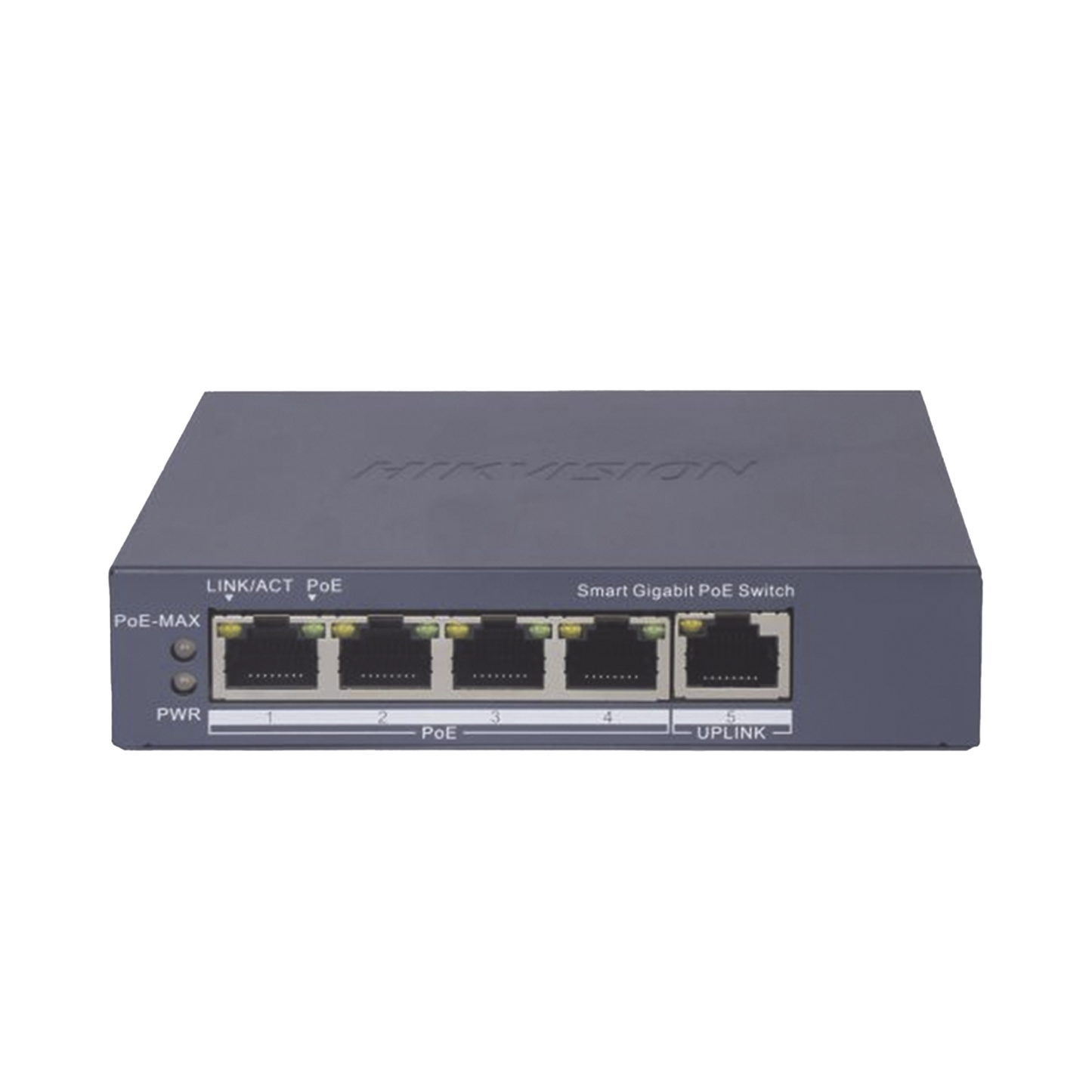 DS-3E1505P-EI - Switch Gigabit PoE+ / Administrable / 4 Puertos 1000 Mbps PoE+ / 1 Puerto 1000 Mbps Uplink / Configuración Nube Hik-PartnerPro / Modo Extendido hasta 300 Metros / 60 Watts