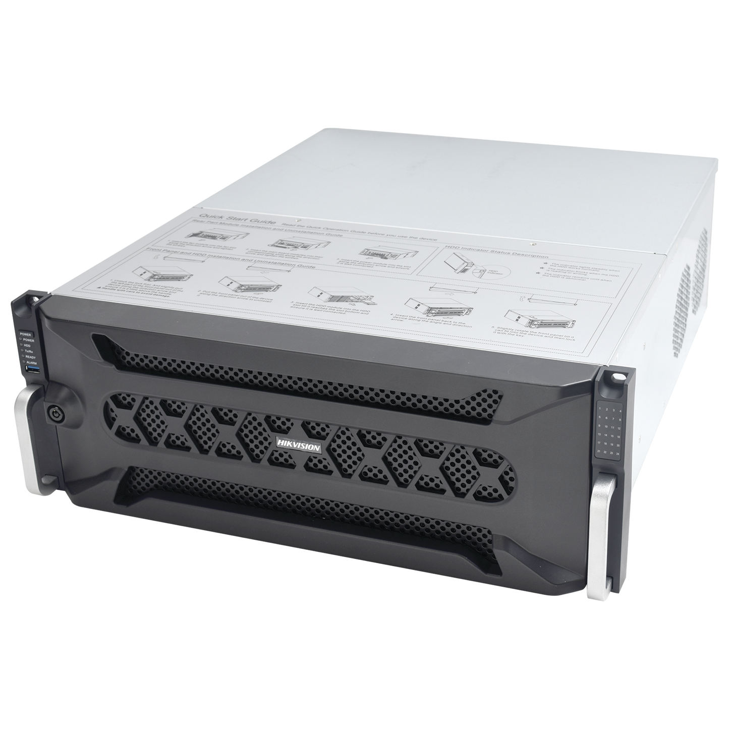 DS-96128NI-I24 NVR 12 Megapixel (4K) / 128 canales IP / 24 Bahías de Disco Duro / 4 Puertos de Red / Soporta RAID con Hot Swap / NVR de Alto Desempeño