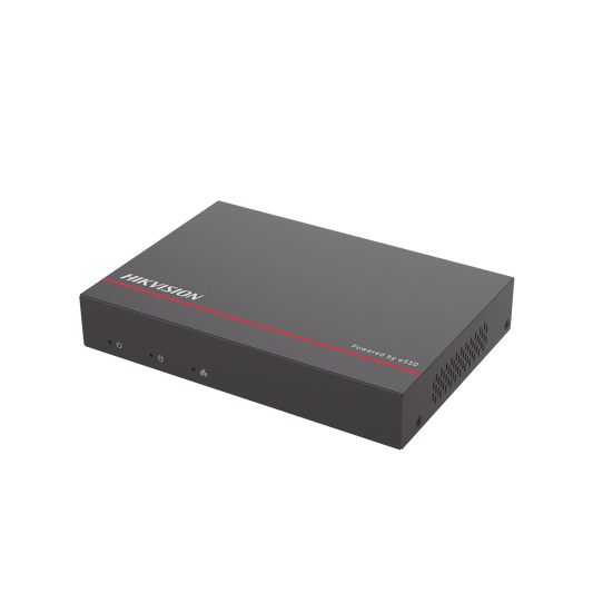 DS-E04NI-Q1/4P/1T NVR + eSSD / 4 Megapixel / 4 Canales IP / 4 Puertos PoE+ / eSSD de 1 TB / ACUSENSE / Diseño Compacto y Cero Ruido