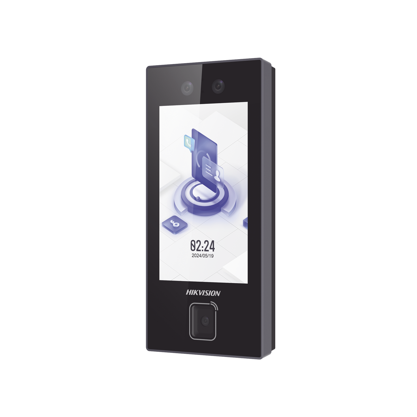 DS-K1T344MBWX-QRE1 - Terminal Facial Min Moe con LECTOR DE QRs FISICO Ultra Rápido y Tarjetas MIFARE / 3000 Rostros / Pantalla 4.5" / Administrable en la Nube con HikConnect Teams / Exterior IP65 / PoE / WiFi / HIK-IA / SIP Estandar