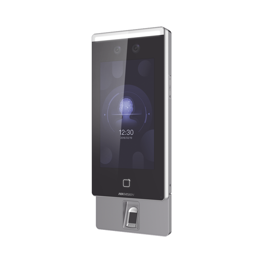 DS-K1T671M/K Kit de Biométrico Touch Reconocimiento Facial ULTRA Rápido con función de Videoportero  (ambientes no ruidosos) Incluye LECTOR DE HUELLAS / Lectura de Códigos QR / 6,000 usuarios / Alta tecnología Deep Learning