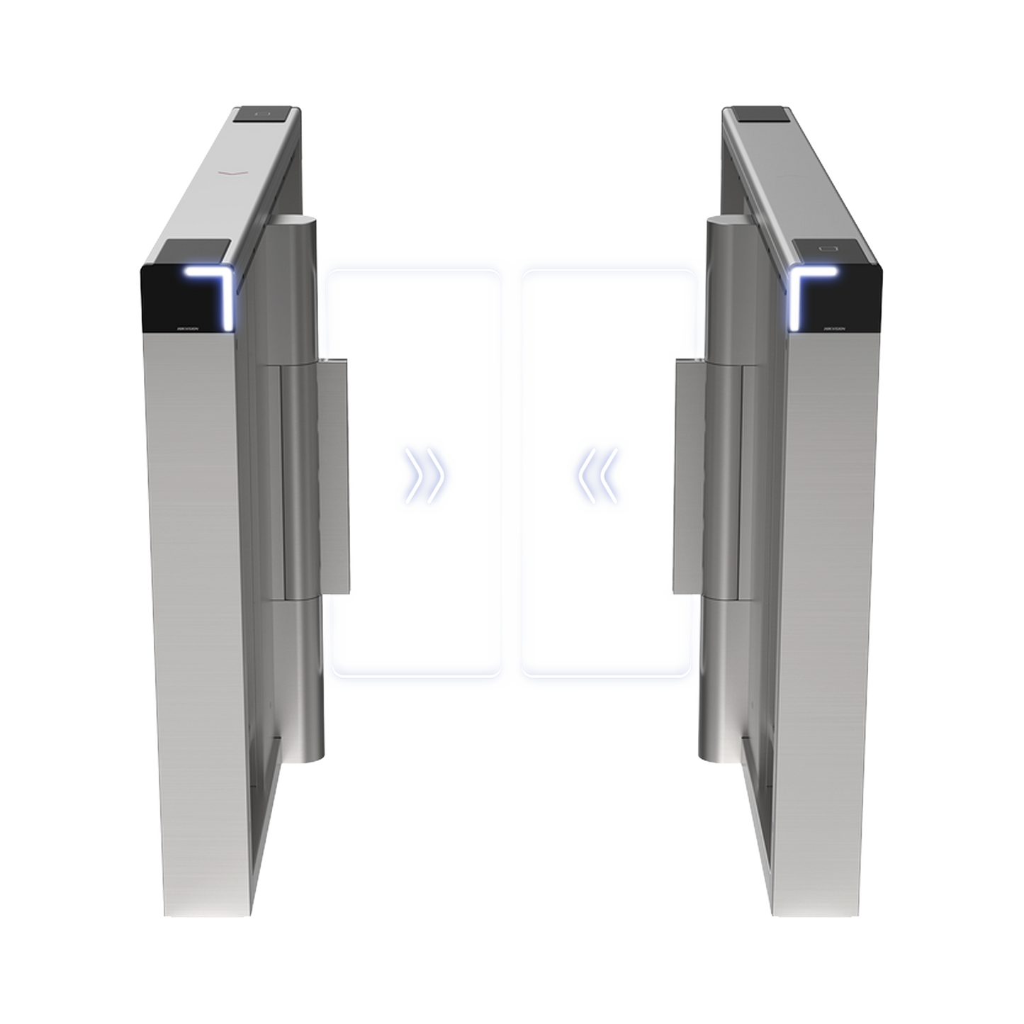 DS-K3B530X-LR/MPG-DP90 Torniquete Swing PREMIUM / Iluminación LED / 12,000,000 Ciclos MCBF / Incluye Lectores de Tarjeta y Panel de Acceso / 14 Pares de IR / Carril de 90 cms / Compatible con Reconocimiento Facial / Incluye Izquierdo y Derecho