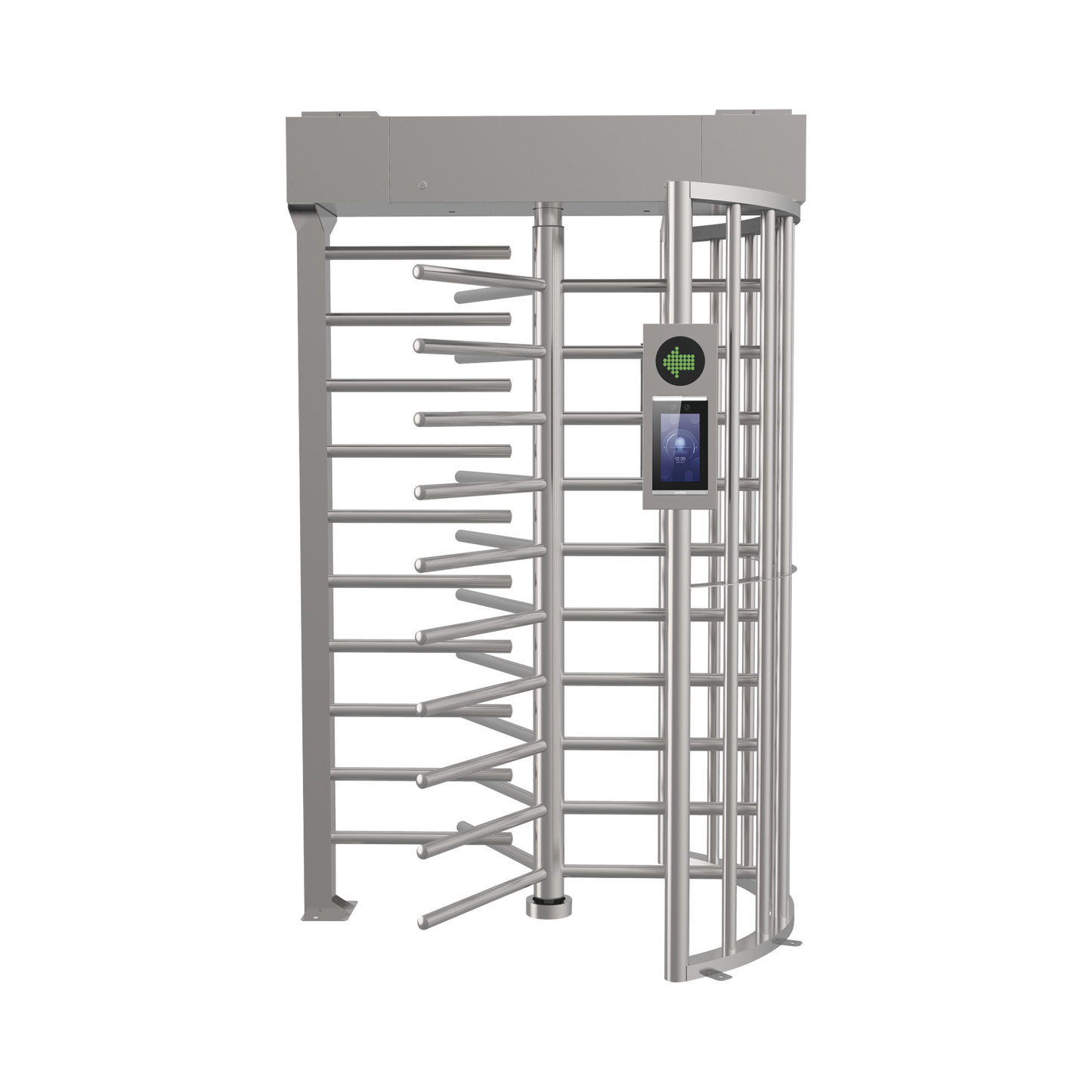 DS-K3H4410-120/PG-DM60 Torniquete SENCILLO (1 Carril) de Cuerpo Completo Bidireccional / Exterior / Acero Inoxidable SUS304 / 30 Personas por Minuto / Compatible con Reconocimiento Facial (Terminal no Incluida)