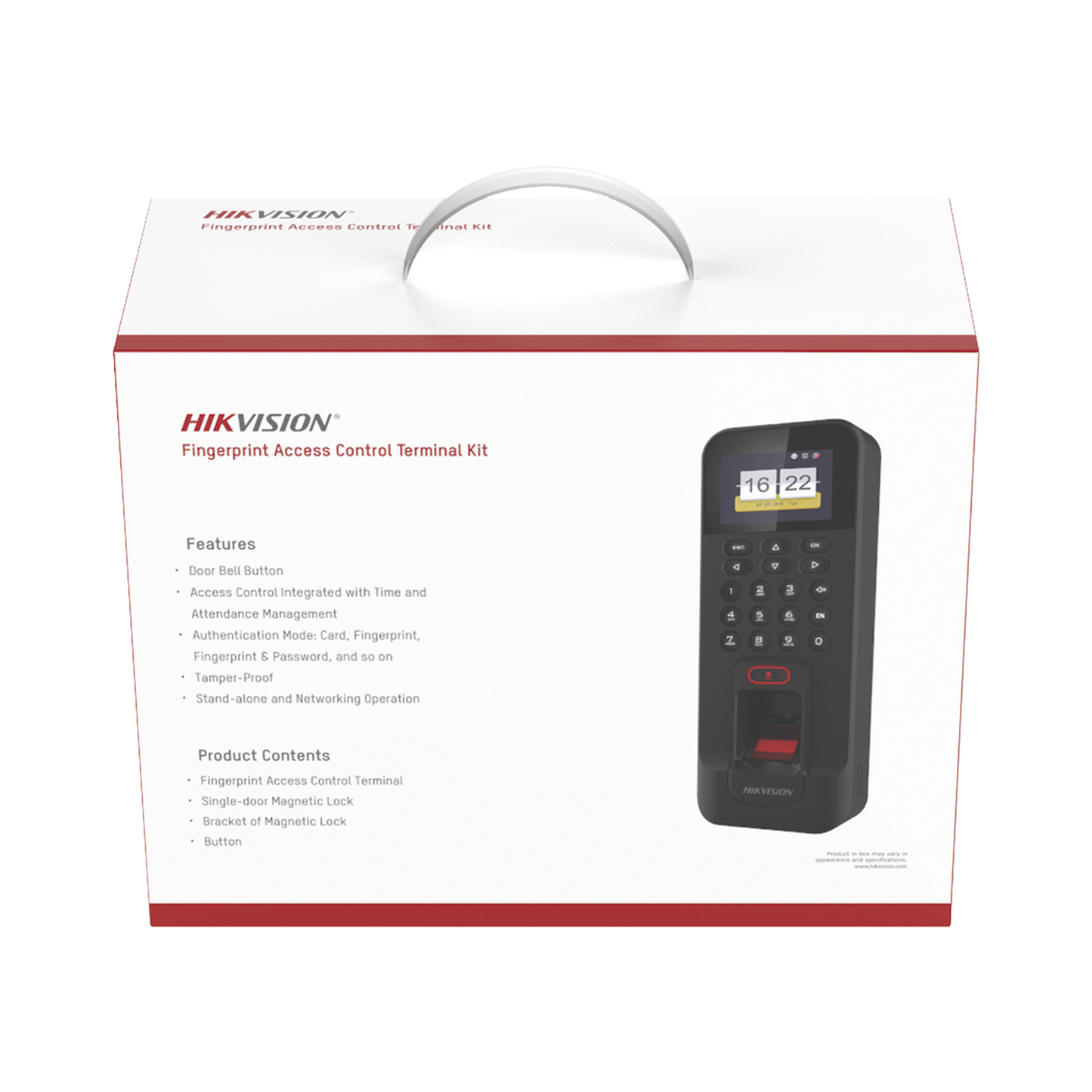 DS-KAS261 Kit de Control de Acceso TODO INCLUIDO con Lector de Huellas y Tarjetas / 3,000 Huellas / Compatible con App Hik-Connect / Incluye Electroimán Botón de Salida y Montajes Z y L para imán (DS-K1T804)