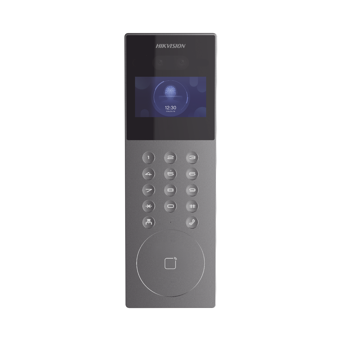 DS-KD9203-E6 - Videoportero IP Multiapartamento con Reconocimiento Facial / Llamada a App HikConnect (requiere monitor) / Protección IP65 / Apertura por Rostro, Tarjeta o App