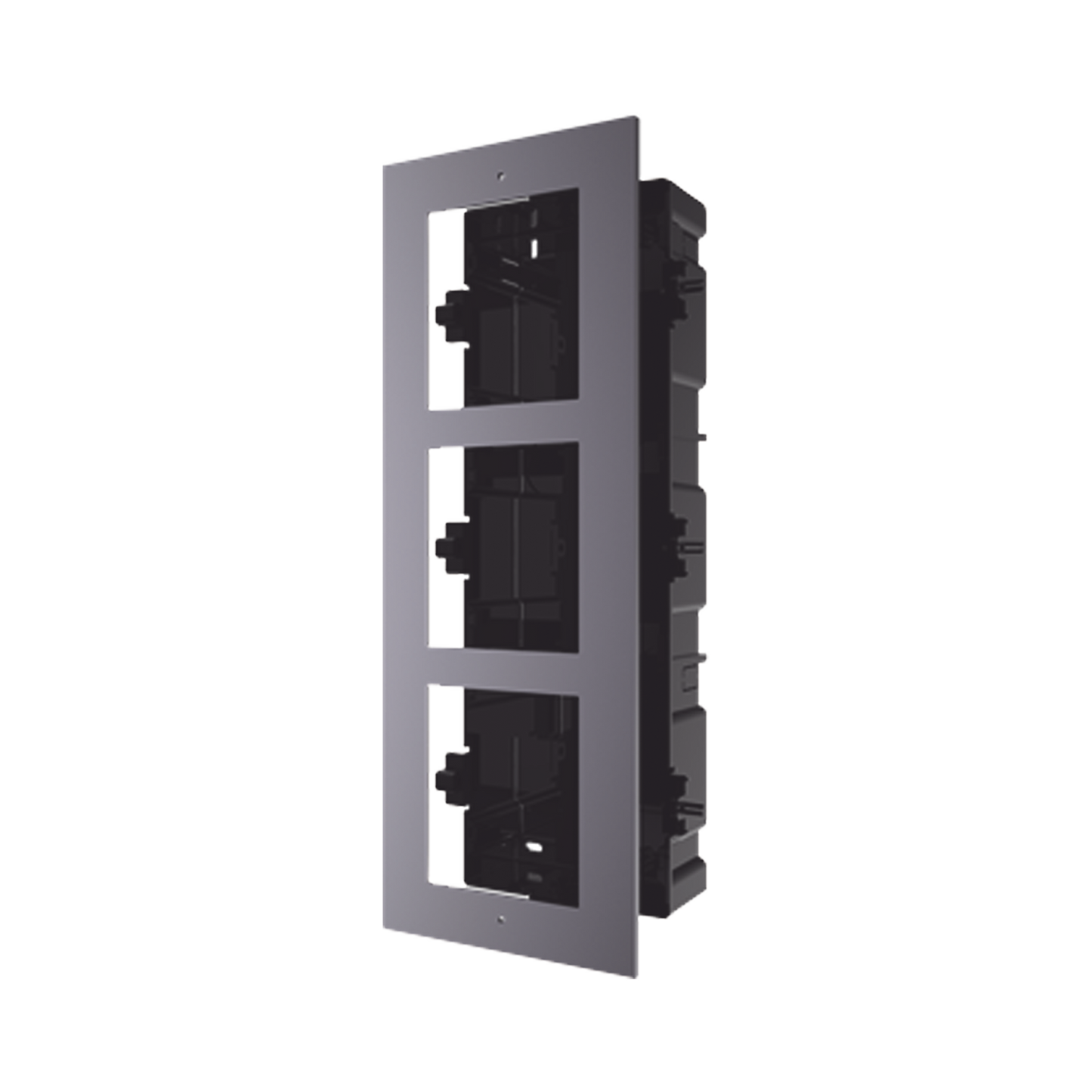 DS-KD-ACF3 - Base de 3 Espacios para EMPOTRAR Módulos de Videoporteros Hikvision