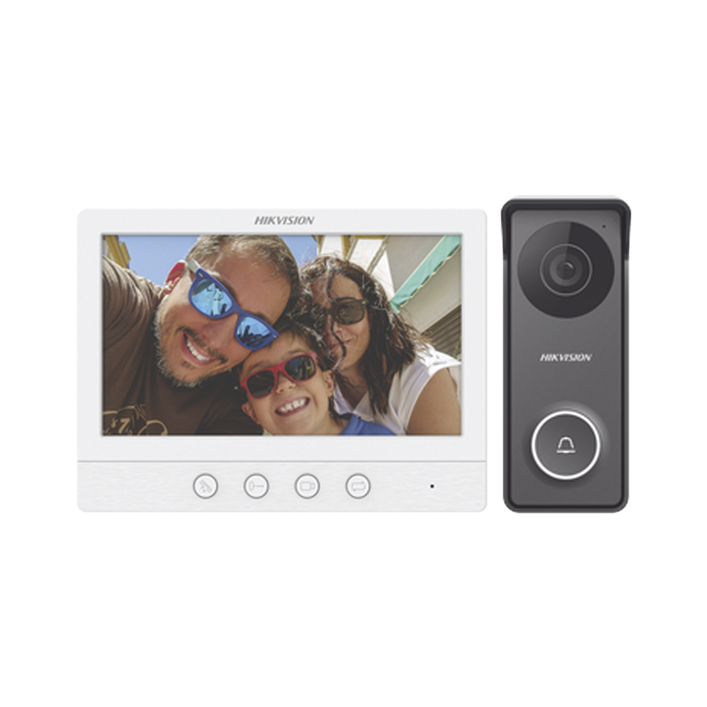 DS-KIS213 - Kit de Videoportero TurboHD con Pantalla LCD a Color de 7" / Frente de Calle para Exterior de Metal / 720p (1 Megapíxel )117° de Visión (Gran Angular)