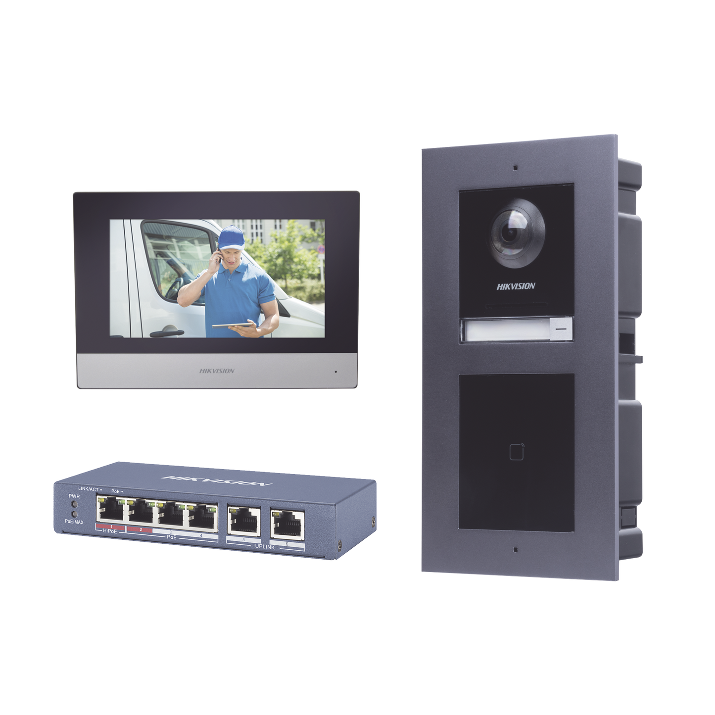 DSKIS601-V2 - KIT de Videoportero IP con llamada a App de Smartphone y Lector de Tarjetas EM / 2da Generación (Modular) / Montaje para EMPOTRAR incluido