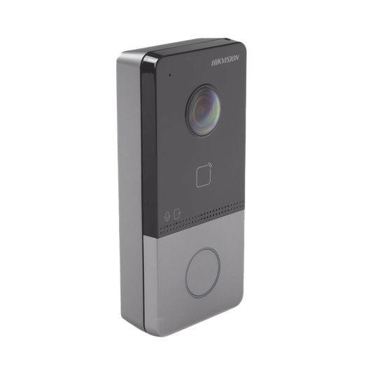 DS-KV6113-PE1(C) Videoportero IP 2 Megapixel / PoE Estandar / IP65  / Apertura desde Hik-connect / Soporta 1 Departamento y Hasta 6 Monitores / Soporta Tarjetas Mifare / 1 Salida Relay
