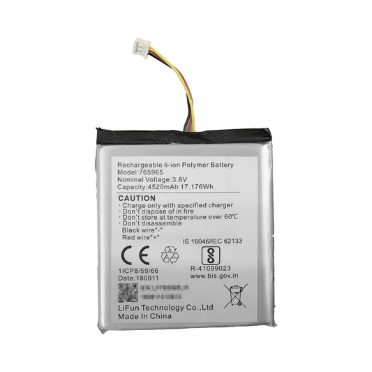 DS-PA-BATTERY Batería de Respaldo para Panel de Alarma Hikvision / 4520 mAh / Compatible con Paneles AX PRO - AX HUB - Hibrido Versión 1 (DS-PHA64-W4P) y Repetidor AX PRO  DS-PR1-WB