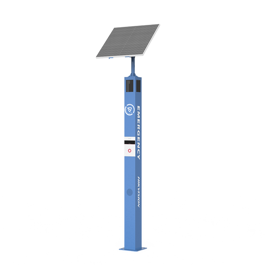 DS-PEA301-CVS1-AL Estación de Pánico de Alarma Solar / Comunicación 4G / Cámara de 2 Megapixel / Audio de Dos Vías / Exterior IP65 / IK10 / Micro SD