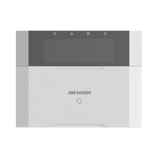 DS-PK1-LRT-HWB (AX HYBRID PRO) Teclado Compatible con el Panel Hybrid Pro Hikvision DS-PHA64-LP y DS-PHA64-LP(B) / Pantalla LCD / 2 zonas cableadas / 1 salida de alarma / 64 Llaveros