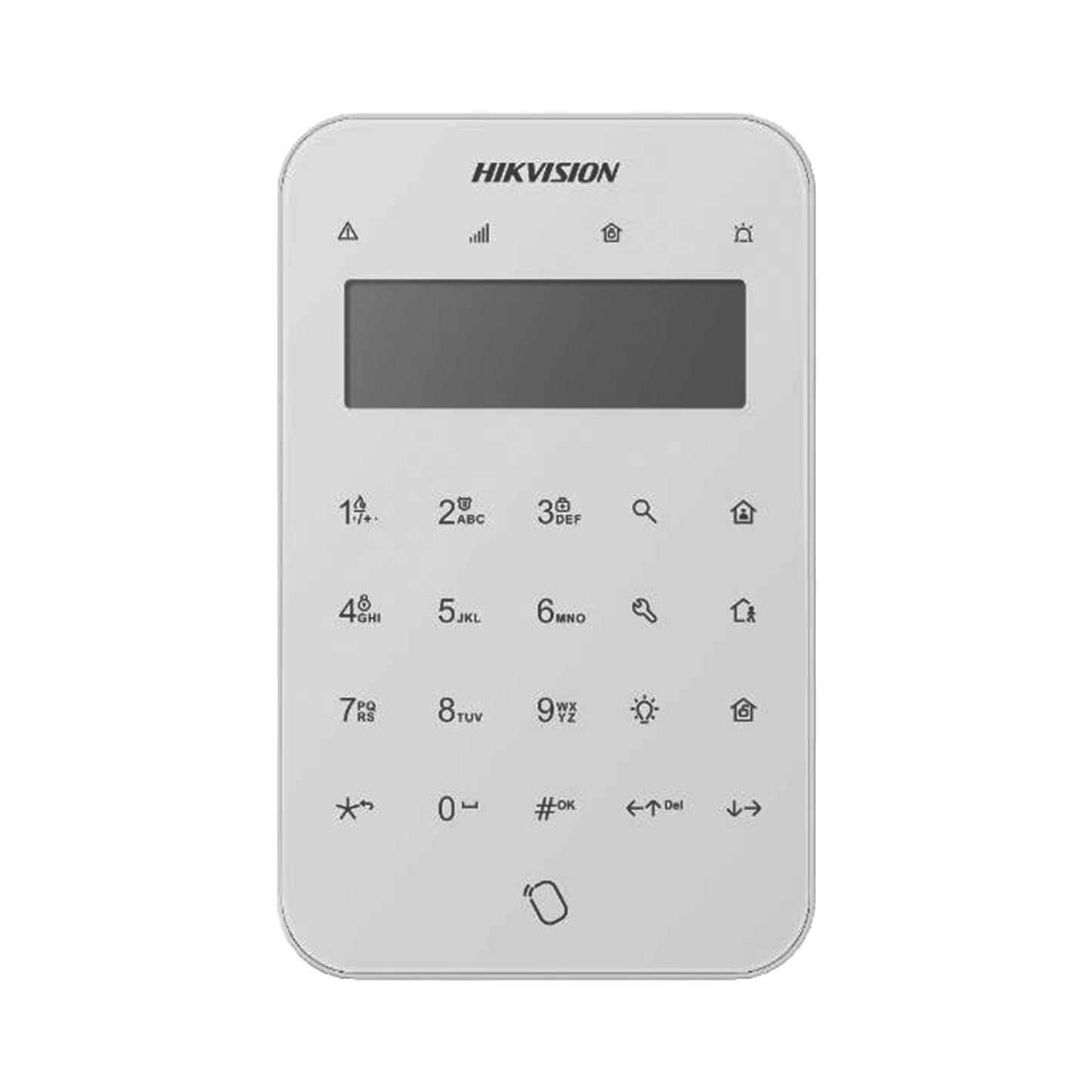 DS-PK1-LT-WB (AX PRO) Teclado Inalámbrico con Pantalla LCD para Armado y Desarmado / Funciones de Automatización para control de Relevadores