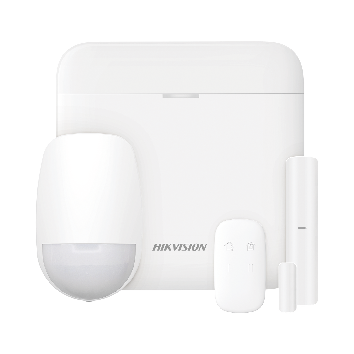 DS-PWA48-KS - (AX PRO) KIT de Alarma AX PRO con GSM (3G/4G) / Incluye: 1 Hub con bateria de respaldo / 1 Sensor PIR / 1 Contacto Magnético / 1 Control Remoto / Wi-Fi / Compatible con Hik-Connect P2P