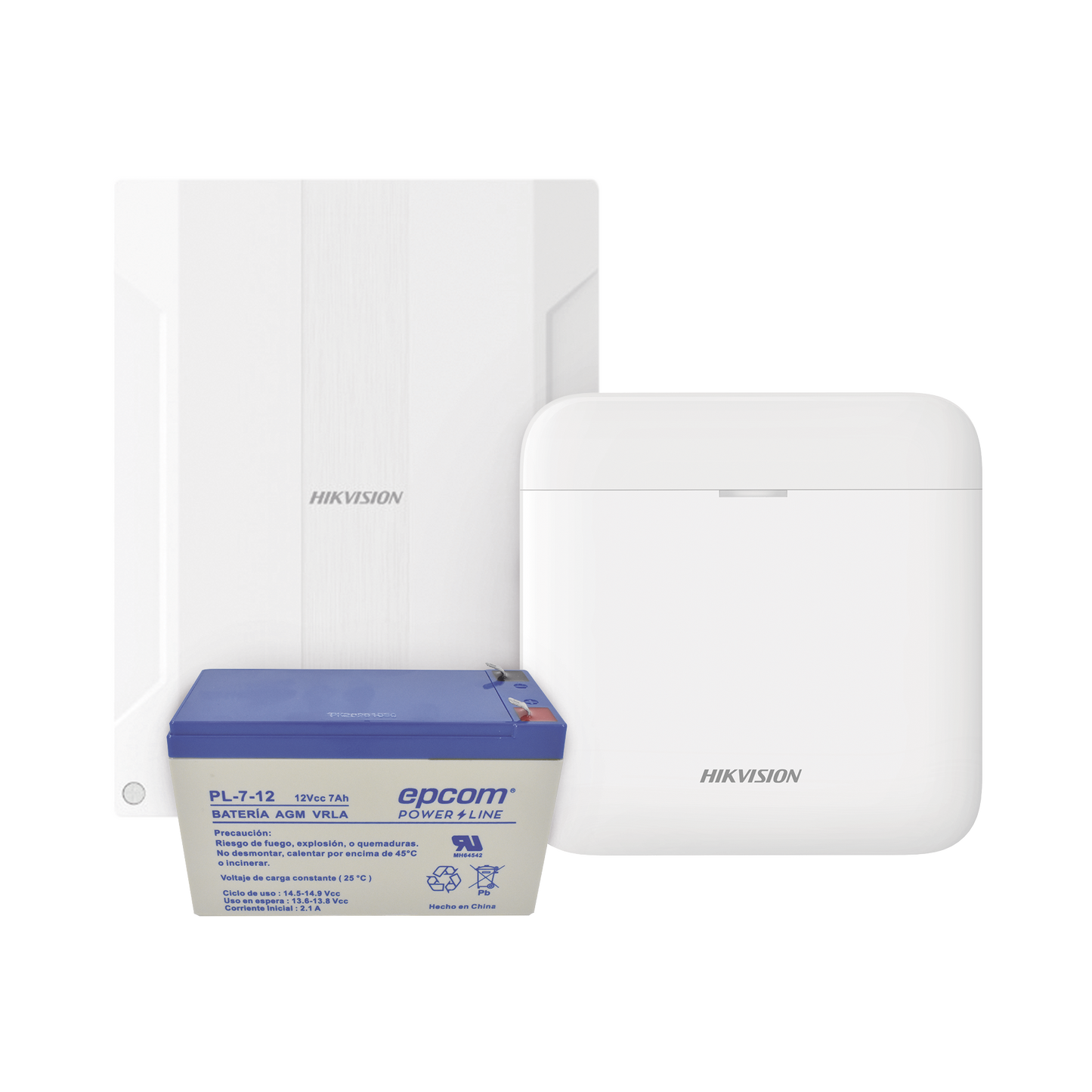 DS-PWA48K/EXP (AXPRO) KIT de alarma AX PRO conversión de zonas cableadas a inalámbricas / Incluye: 1 Hub con Batería de respaldo/ 1 Expansor de 16 zonas cableadas / 1 Batería de respaldo 12Vcc a 7 Amp/ Compatible con Hik-Connect P2P