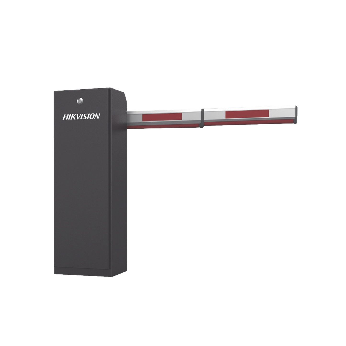 DS-TMG4B0-RA/4M220 Barrera Vehicular DERECHA a 220 Vca con Brazo Incluido ajustable de 2 a 4 mts / Apertura en 3 Segundos / Incluye banda protectora antigolpe de vehiculos