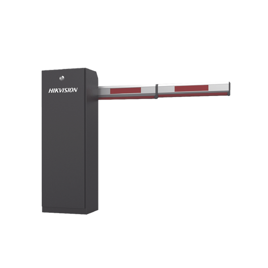 DS-TMG4B0-RA/4M220 Barrera Vehicular DERECHA a 220 Vca con Brazo Incluido ajustable de 2 a 4 mts / Apertura en 3 Segundos / Incluye banda protectora antigolpe de vehiculos