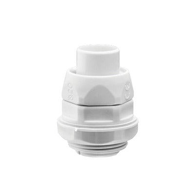 DX-54-025 - Conector (Racor) de tubería flexible a caja, PVC Auto-Extinguible de 25 mm, IP55