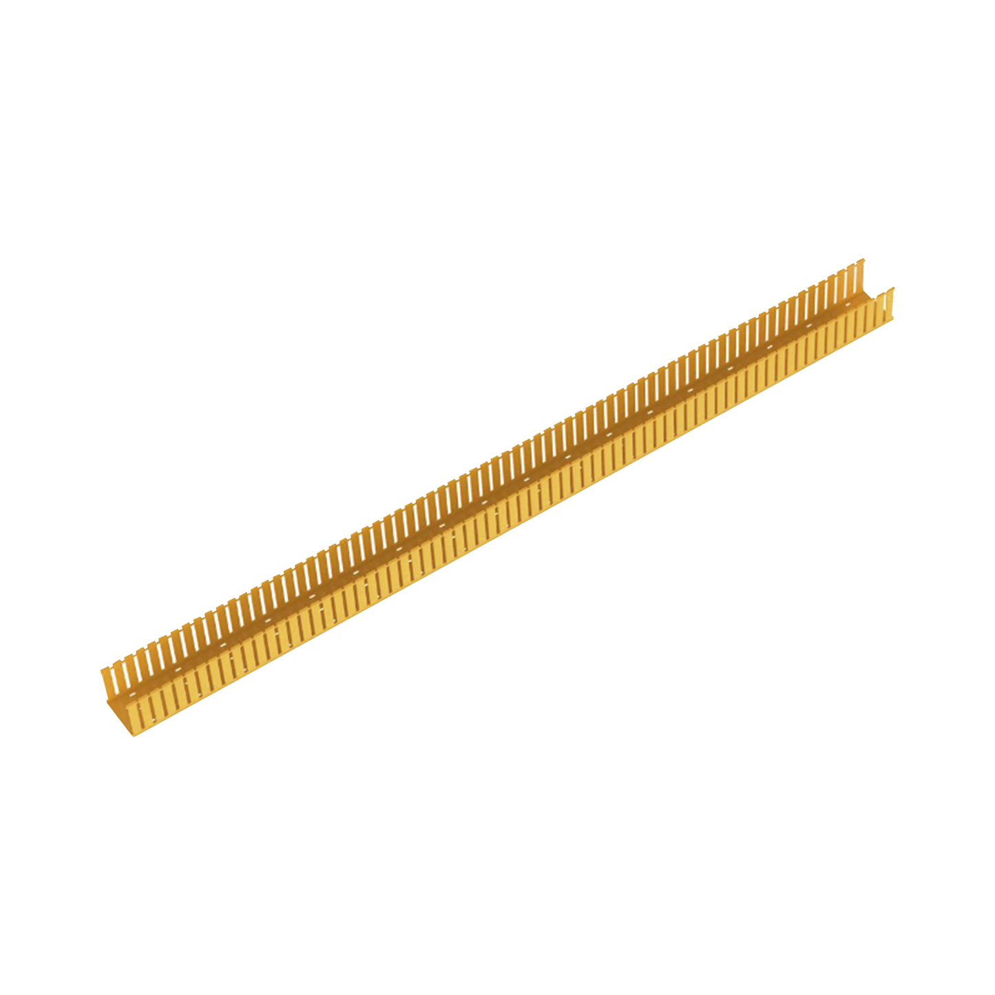 E4X4YL6 - Canaleta Ranurada de PVC sin Tapa, Fiber-Duct™, 4 in de Ancho, 4 in de Alto y 1828.8 mm de Largo, Color Amarillo