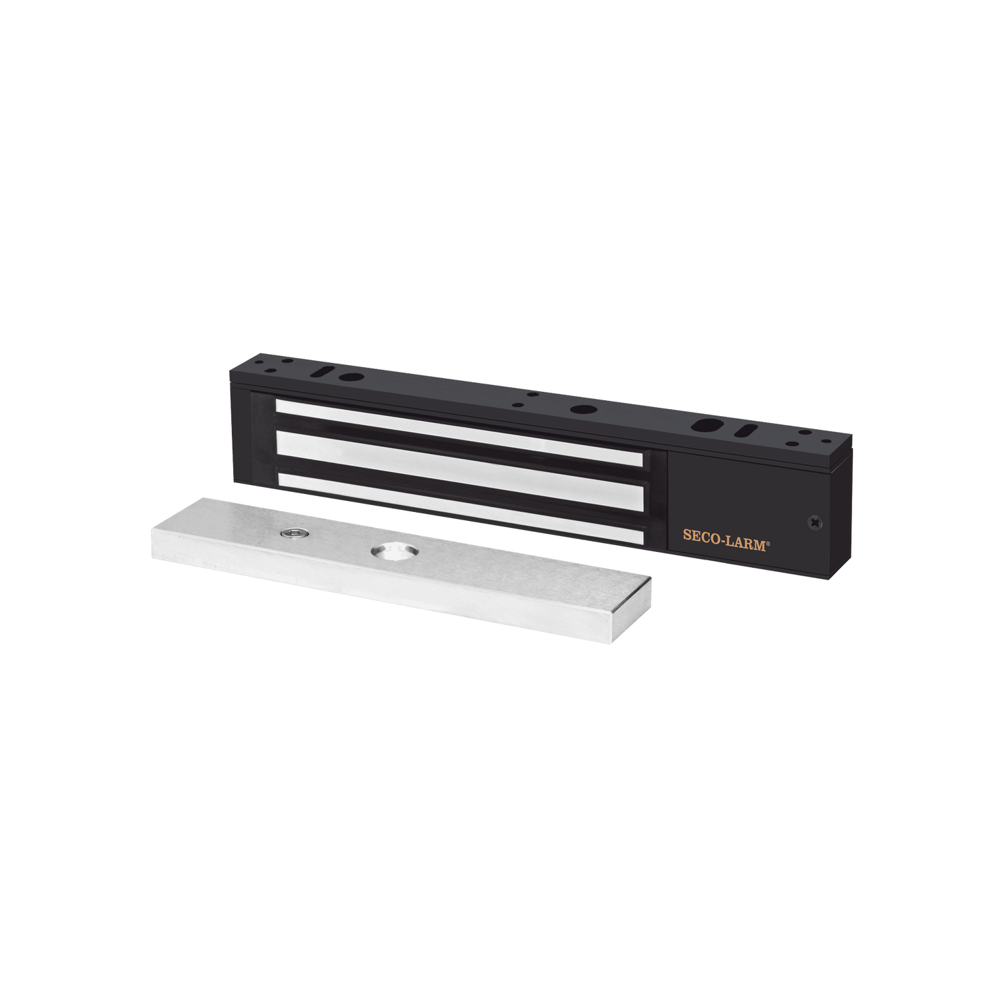 E-941SB-600PQ CERRADURA ELECTROMAGNETICA DE 600LB EN COLOR NEGRO CON SENSOR DE ADHERENCIA Y LED DE STATUS