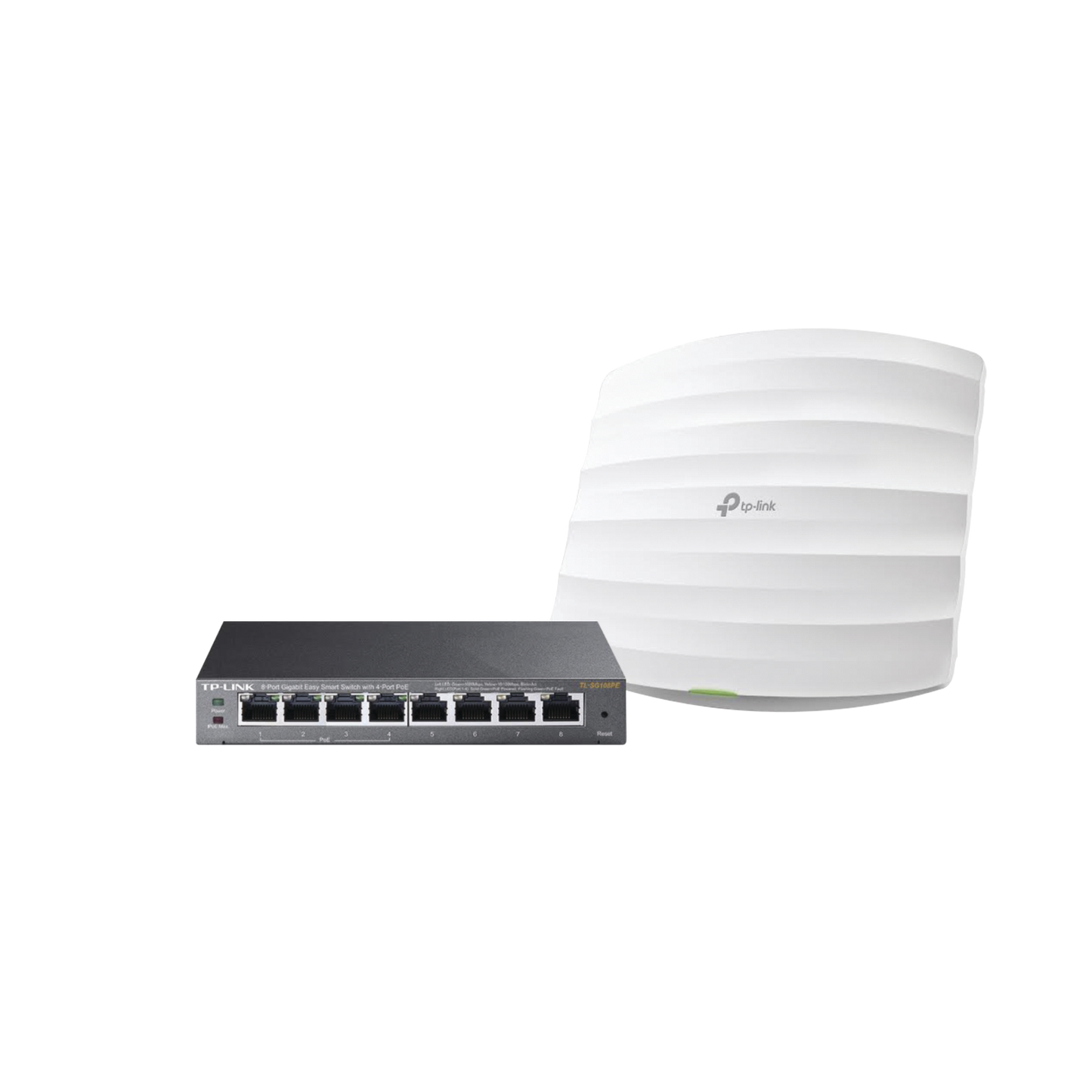 EAP-STARTER-KIT-245PE - Kit de access point EAP245 y switch PoE TL-SG108PE, doble banda AC, hasta 1750 Mbps, 1 puerto Gigabit