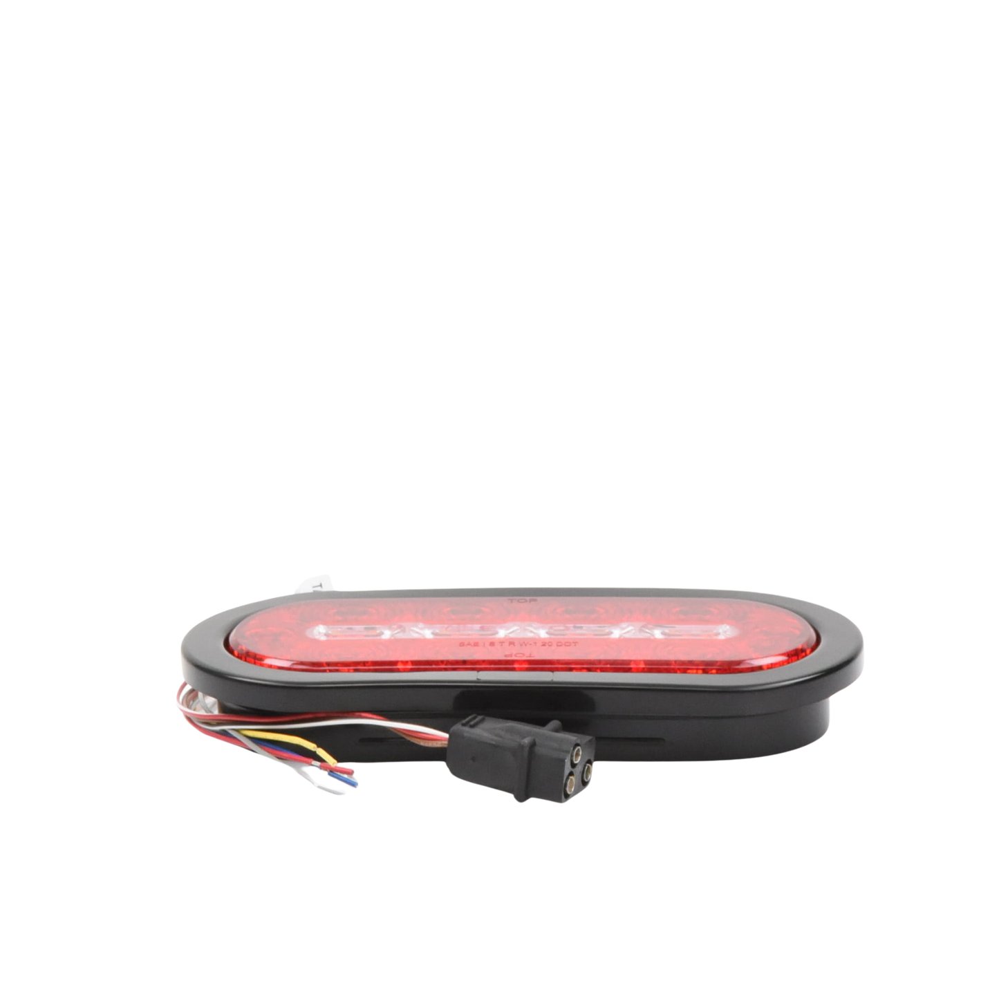 ED3060AW - Plafón Ovalado de 7.5" Para Camiones de Transporte, 18 LED Ultra Brillantes, Color Rojo/Claro/Ambar