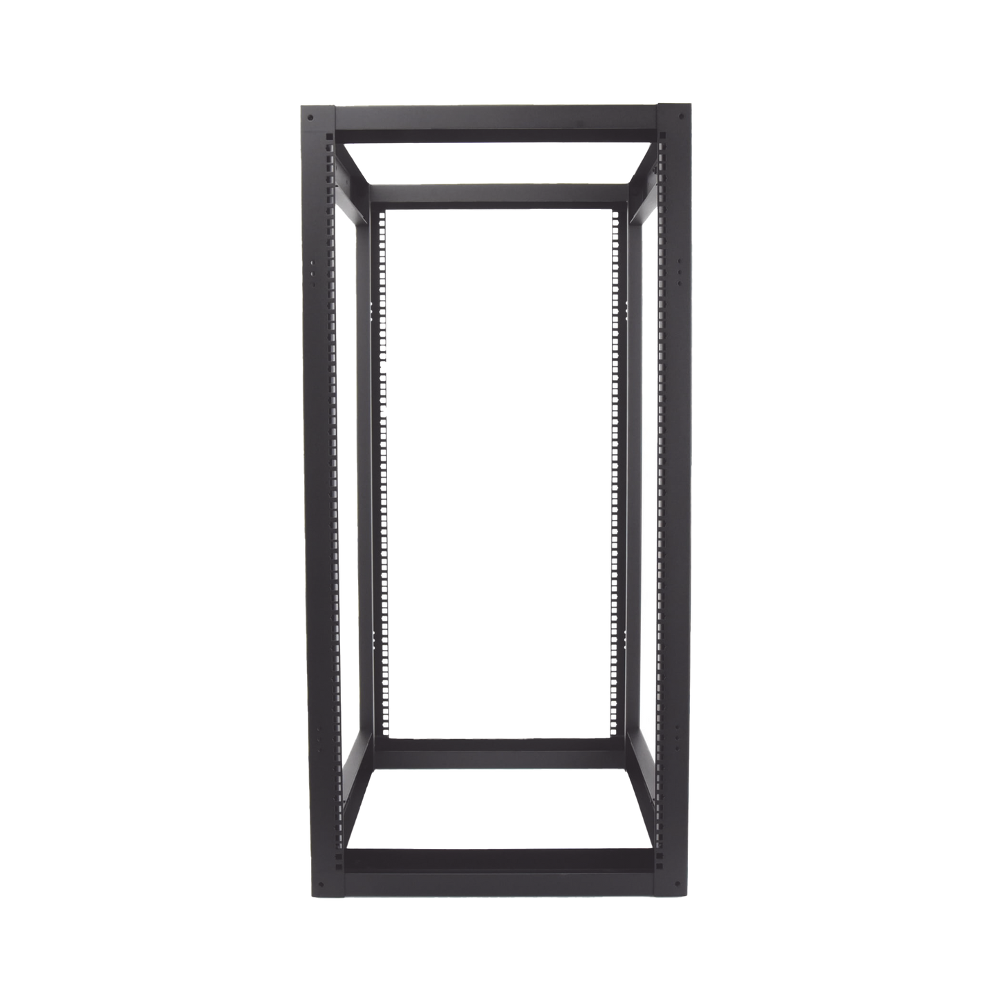 EI-QR-3224-R2 - Rack Estándar 19" de 4 Postes, Acero, 24 Unidades, Profundidad Ajustable.