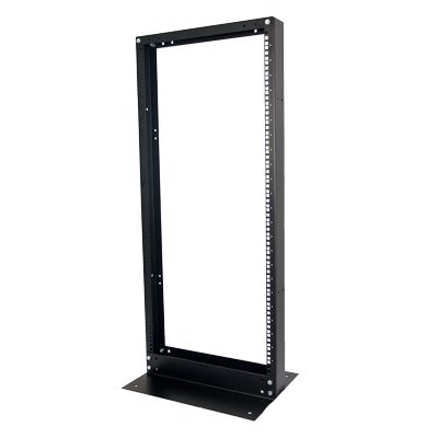 EIRL-5524 - Rack de 2 Postes, Estándar 19", 24 Unidades, Fabricado en Acero, Base "L" para Anclar a Piso.