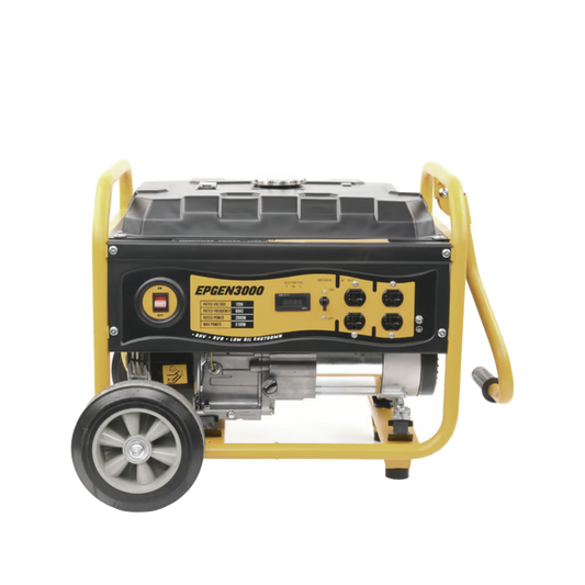 EPGEN3000 Generador a Gasolina / Planta de Emergencia 3kW, 110Vca, Encendido de Jalón, Jaula con Ruedas para Fácil Traslado