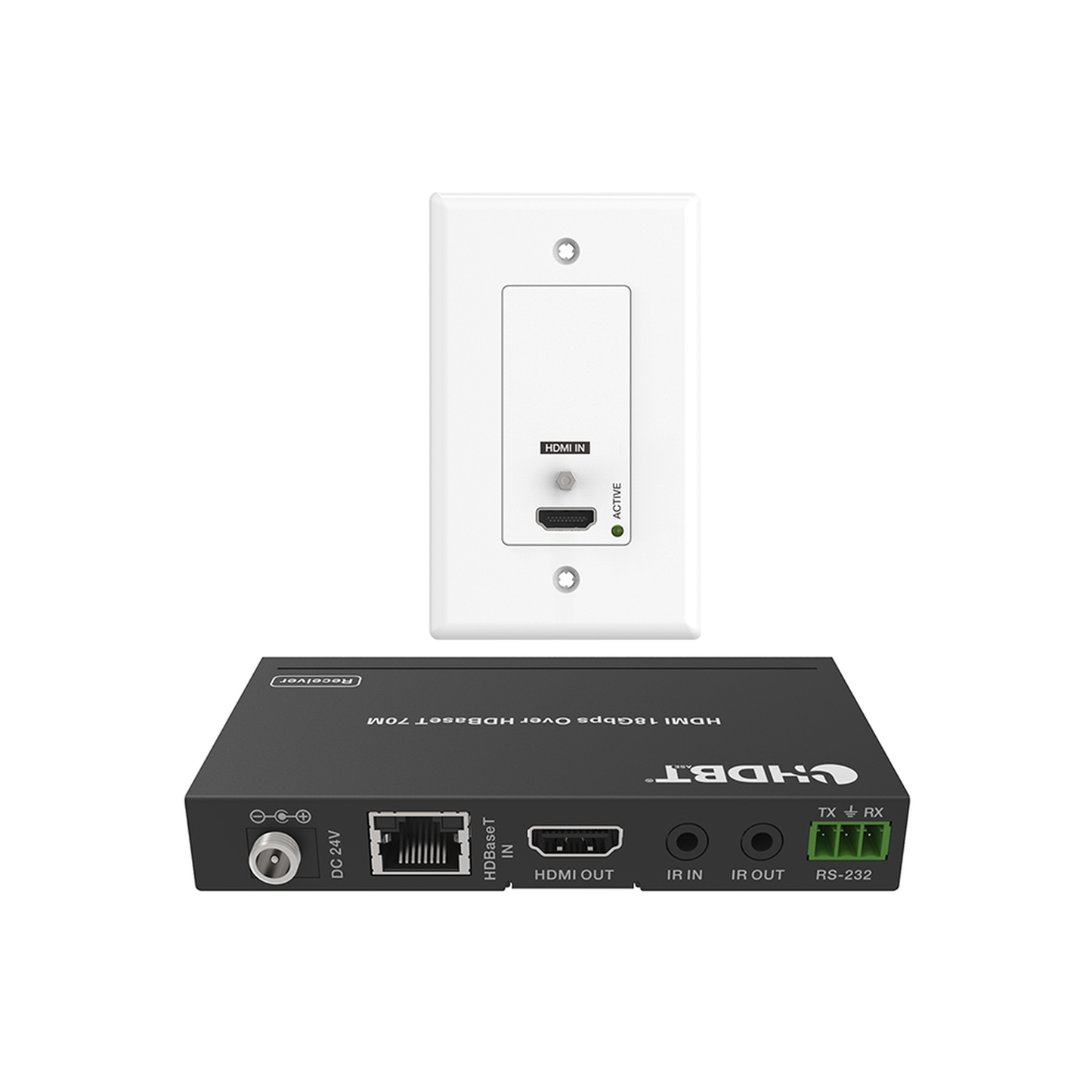 EPP-WPB70 - Kit Extensor HDBaseT | 4K2K@60Hz 40m | 1080p 70m | Función PoC | IR Bidireccional | RS-232 |