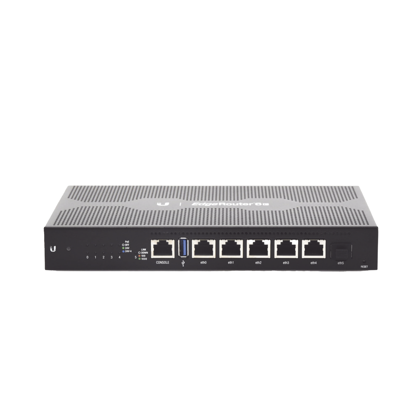 ER-6P EdgeRouter 6 PoE pasivo 24 V, con 5 puertos 10/100/1000 Mbps + 1 puerto SFP, con funciones avanzadas de ruteo
