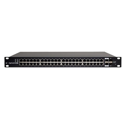 ES-48-500W - Switch EdgeMAX Administrable de 48 Puertos Gigabit con PoE+/PoE Pasivo 24V + 2 Puertos SFP + 2 Puertos SFP+, 500 W