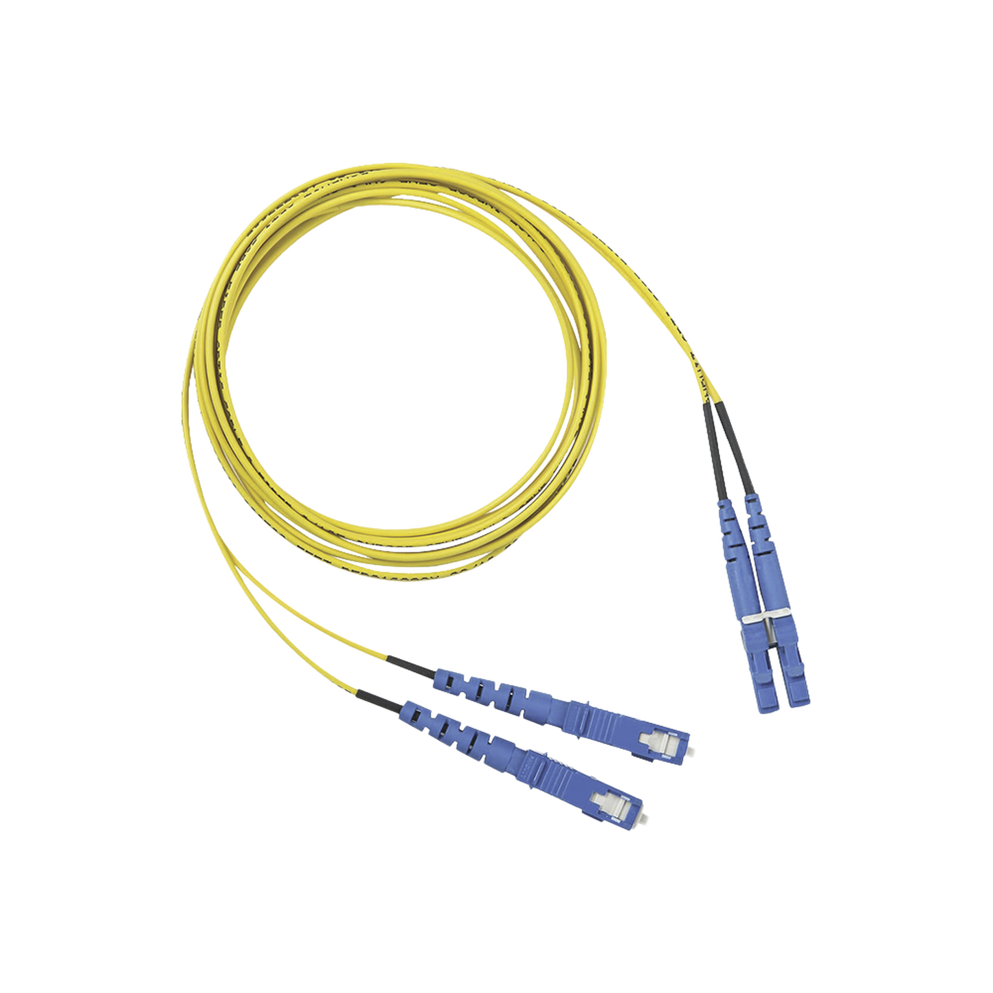 F92ERLNSNSNM002 - Jumper de Fibra Optica Monomodo 9/125 OS2, LC-SC Duplex, OFNR (Riser), Color Amarillo, 2 Metros (6.56 Pies)