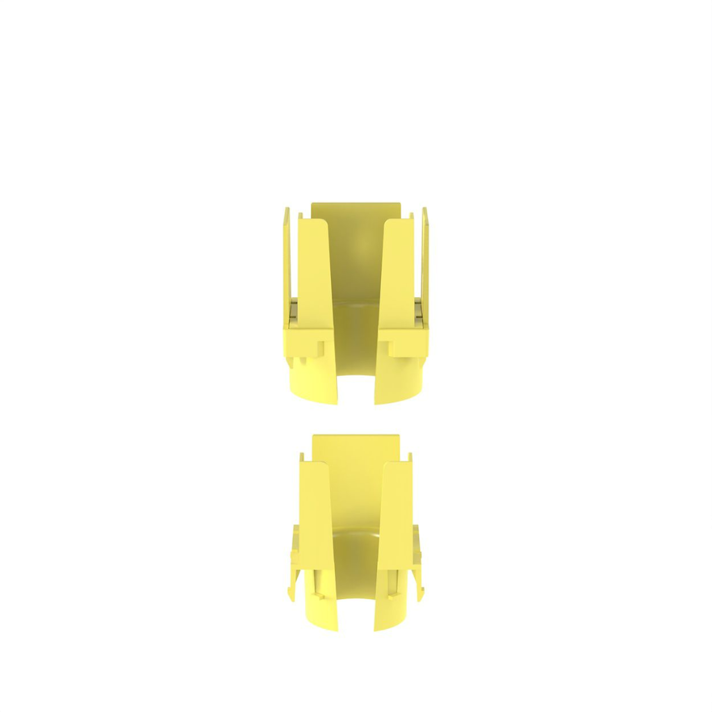 FIDT2X2LYL - Tapa con 1 Salida a Tubo Corrugado de 1.5in (38mm), Para uso con Canaletas 2X2 FiberRunner™, Color Amarillo