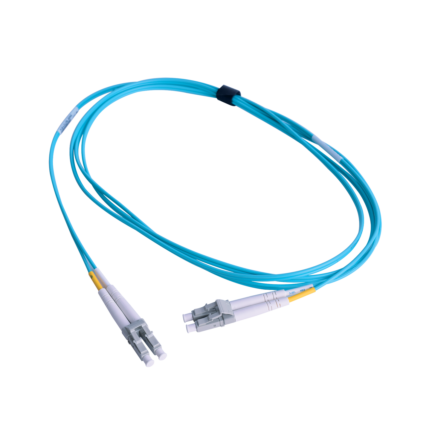 FJ2-LCLC5L-01AQ - Jumper de Fibra �ptica Multimodo 50/125 OM3 XGLO, LC-LC Duplex, OFNR, Color Aqua, 1 Metro (3.28 Pies)