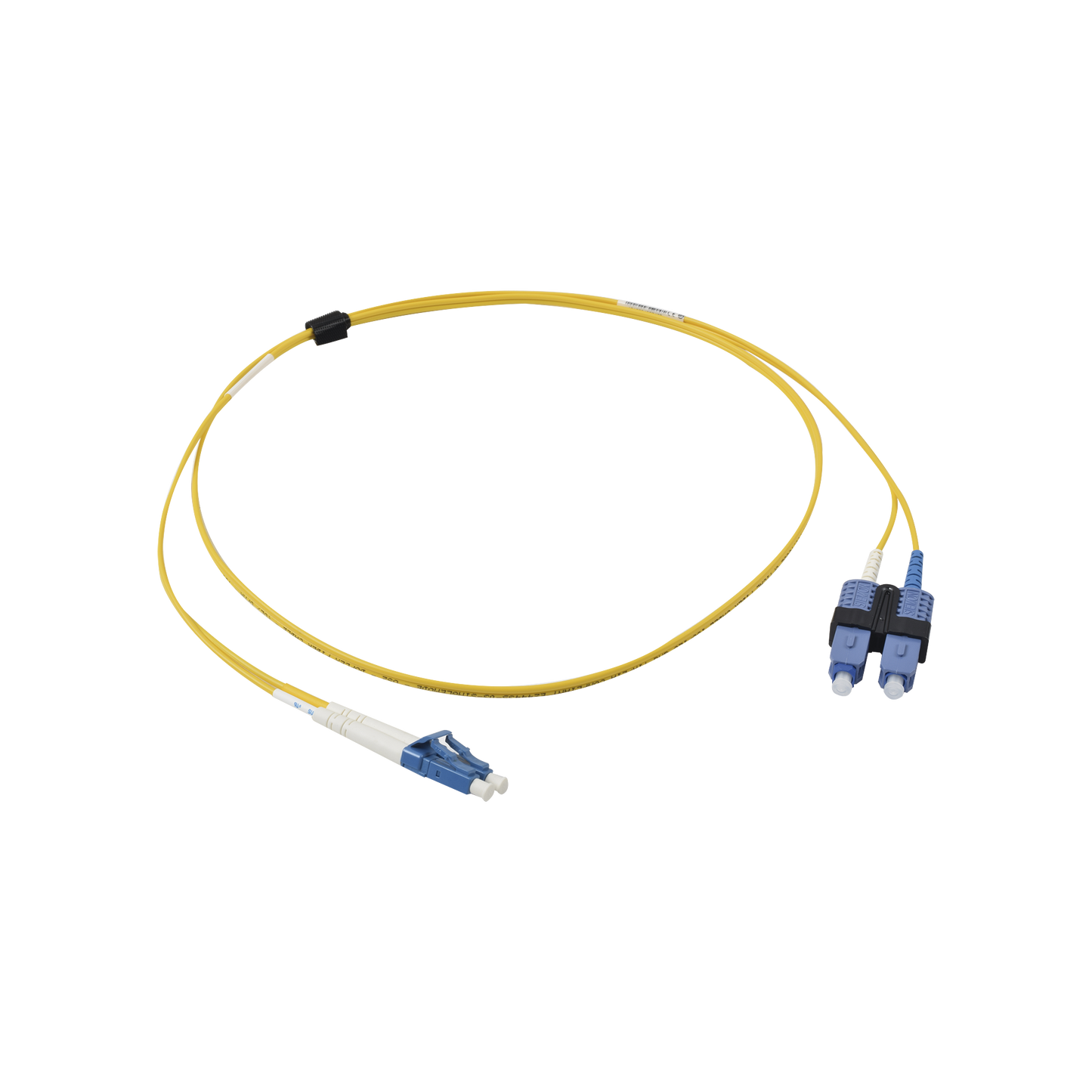 FJ2-LCUSCUL-01 - Jumper de Fibra �ptica Monomodo (OS2), XGLO, Riser, LC/UPC-SC/UPC Duplex, OFNR, Color Amarillo, 1 Metro (3.28 Pies)