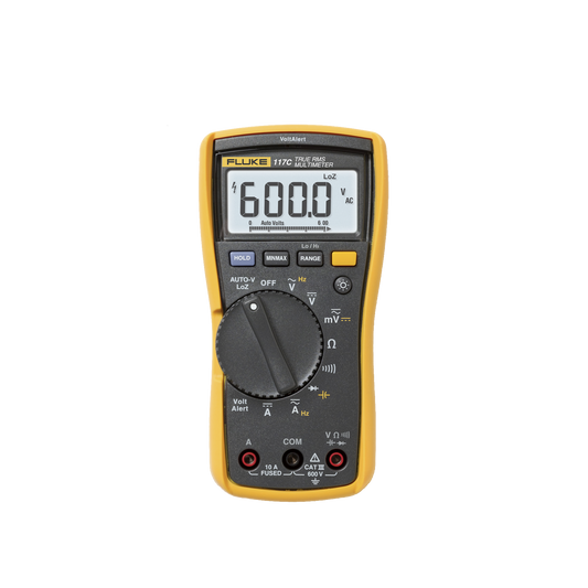 FLUKE-117 Multímetro Digital para Electricista, con Detector de Voltaje sin Contacto, Uso con Voltaje Máximo de 600 V, Pantalla LED Retroiluminada