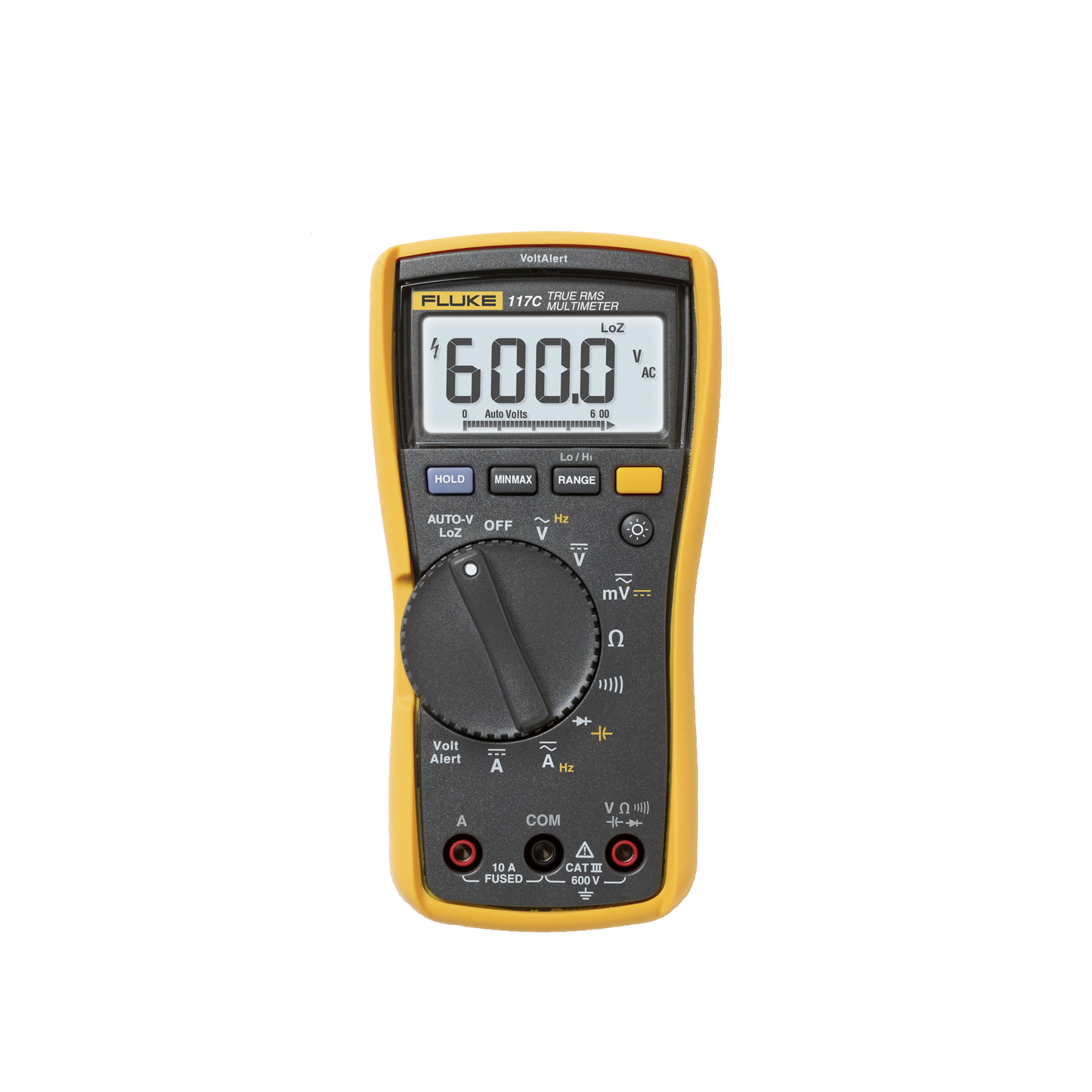 FLUKE-117 - Multímetro Digital para Electricista, con Detector de Voltaje sin Contacto, Uso con Voltaje Máximo de 600 V, Pantalla LED Retroiluminada