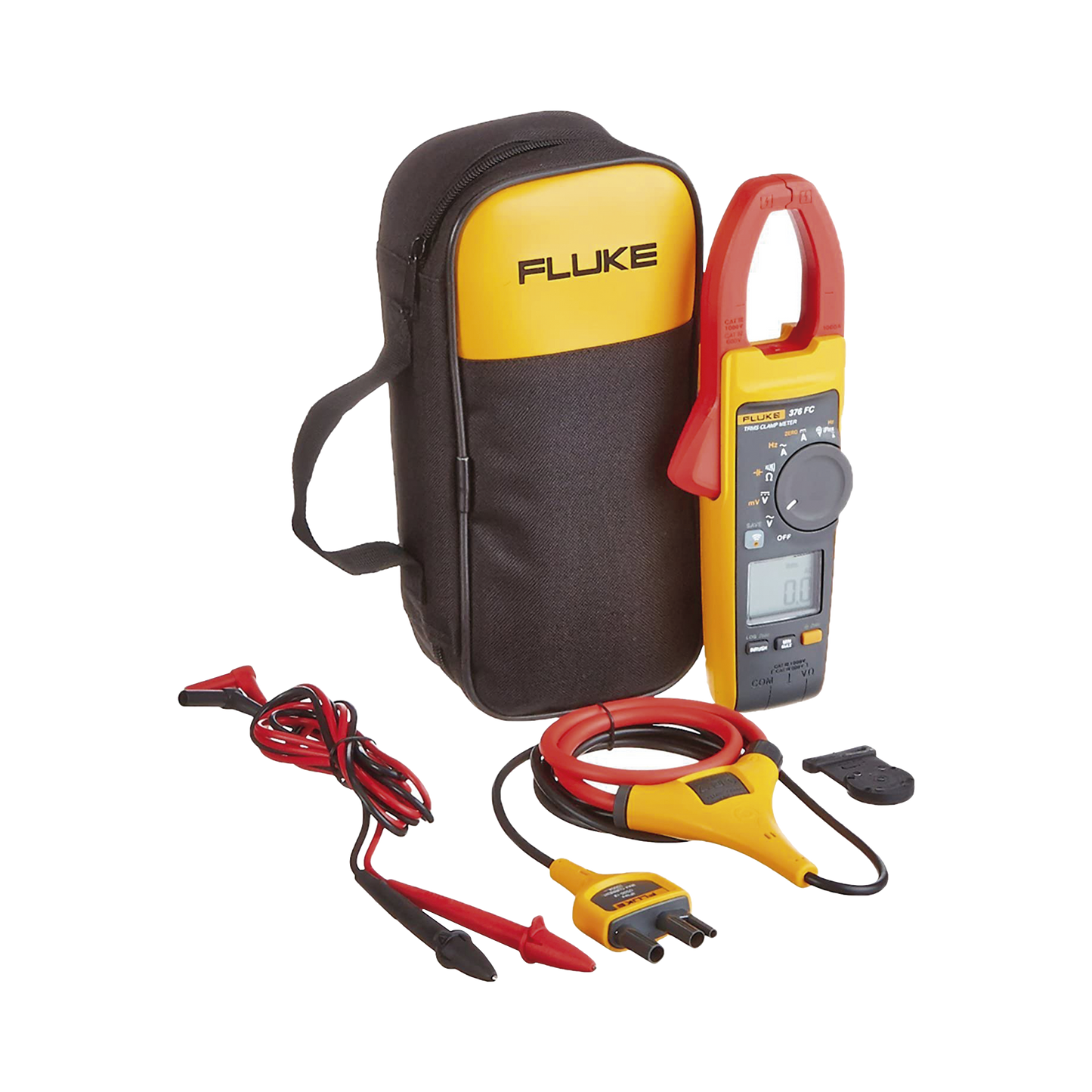FLUKE-376FC - Amperimetro de Gancho, Para Medida de Corriente en CA de 999 A y Tensión en CA y CC de 600V