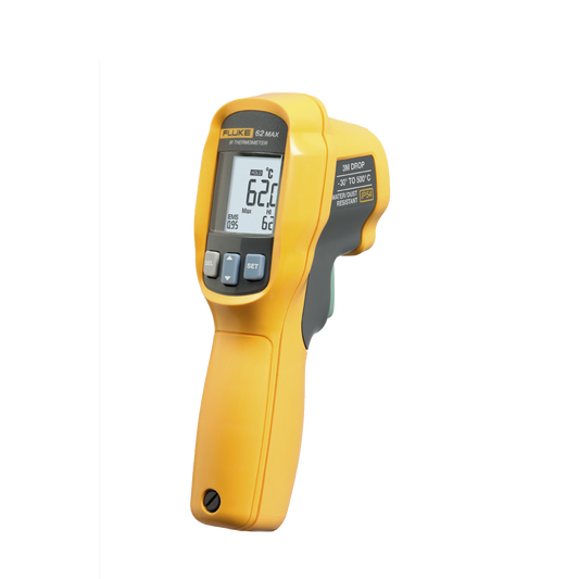 FLUKE-62MAXESPR Termómetro IR Para Medición de Temperatura de -30ºC a 500ºC, Con Precisión +-1.0%, y Clasificación IP54 de Resistencia al Agua y Polvo