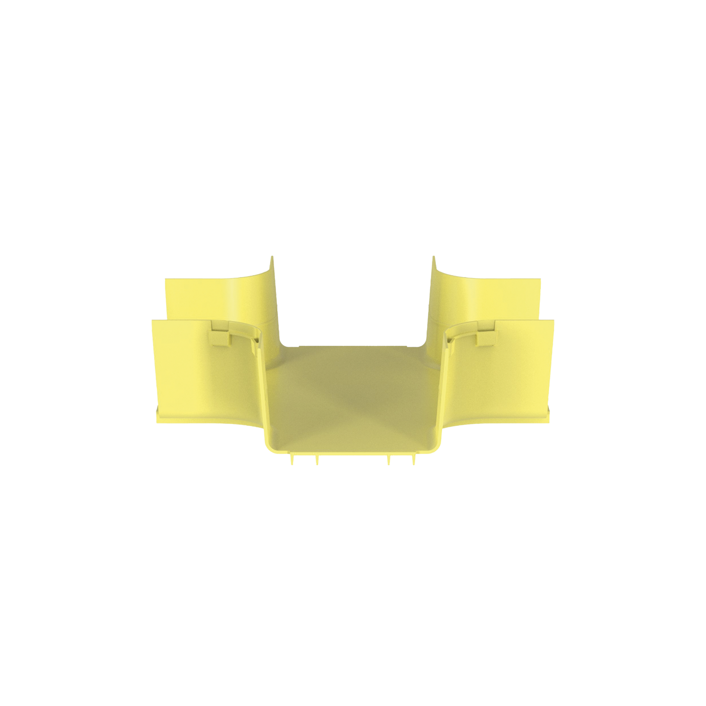 FRFWC6X4LYL - Accesorio de 4 Vías Horizontal, Con Ángulos a 90º, Para Canaletas FiberRunner™ 6X4, Color Amarillo