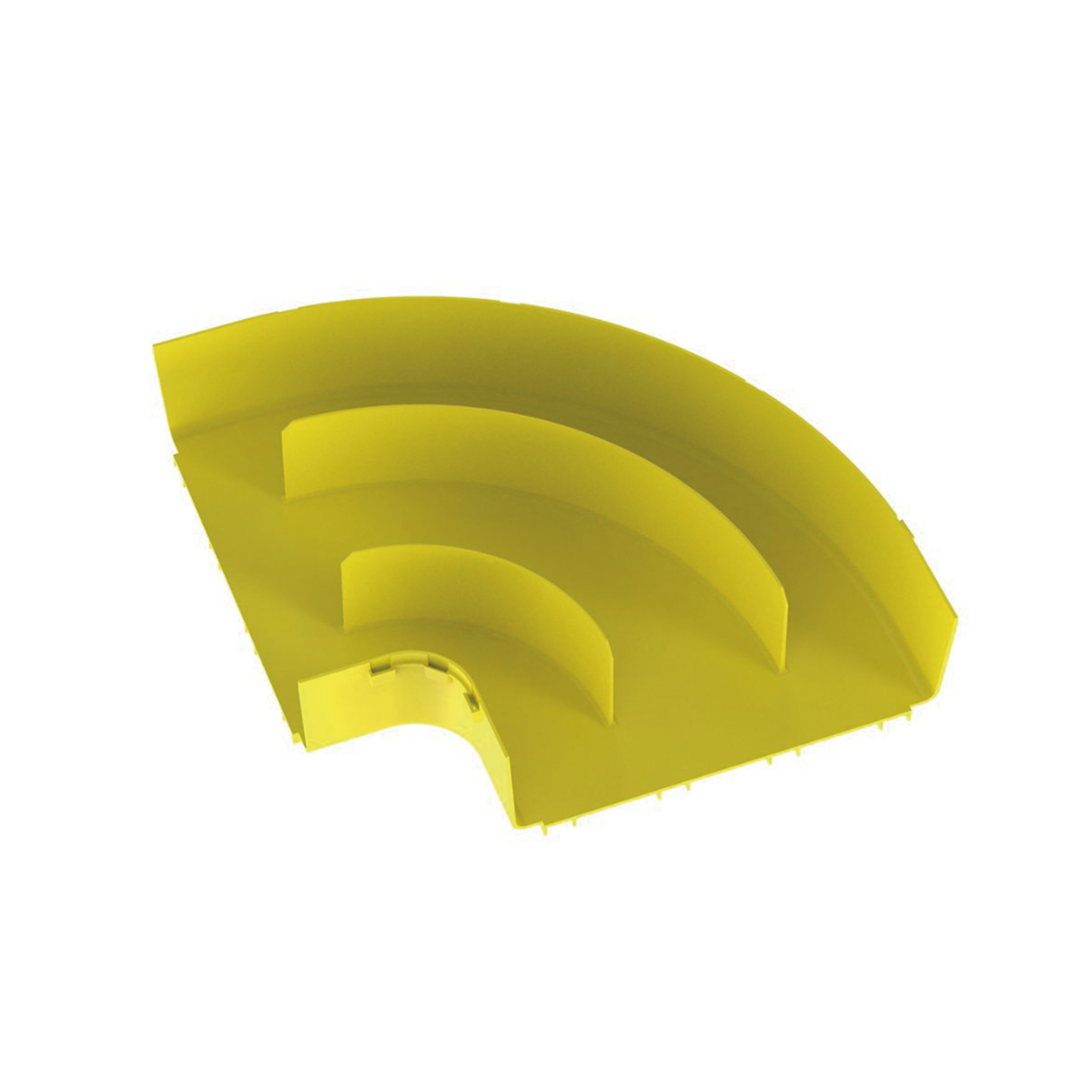 FRRA12X4LYL - Ángulo Recto a 90º Horizontal, Para Canaletas FiberRunner™ 12X4, Color Amarillo
