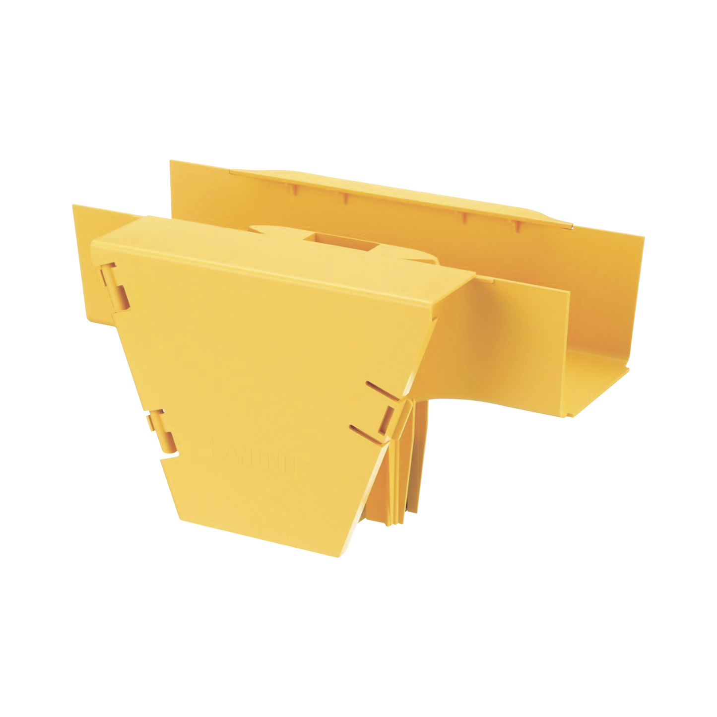FRVT4X4LYL - Accesorio en T con Conexión Horizontal y Bajada Vertical a 90º, Para Canaletas FiberRunner™ 4x4, Color Amarillo