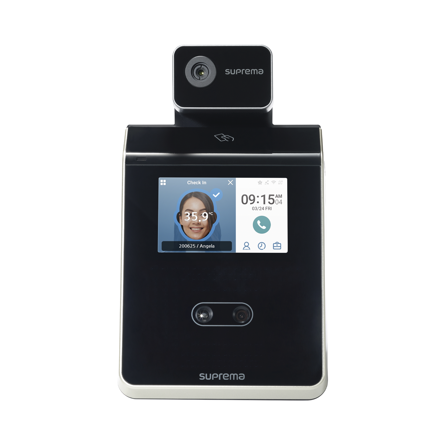 FS2AWBTCM10LA FaceStation 2 Lector Facial/ Notificación por Temperatura Alta / Bluetooth MultiClass SE Dual RFID (125KHZ EM HID PROX 13.56MHZ Mifare DesFire / EV1 FELICA ICLASS S) Compatible con BioStar2
