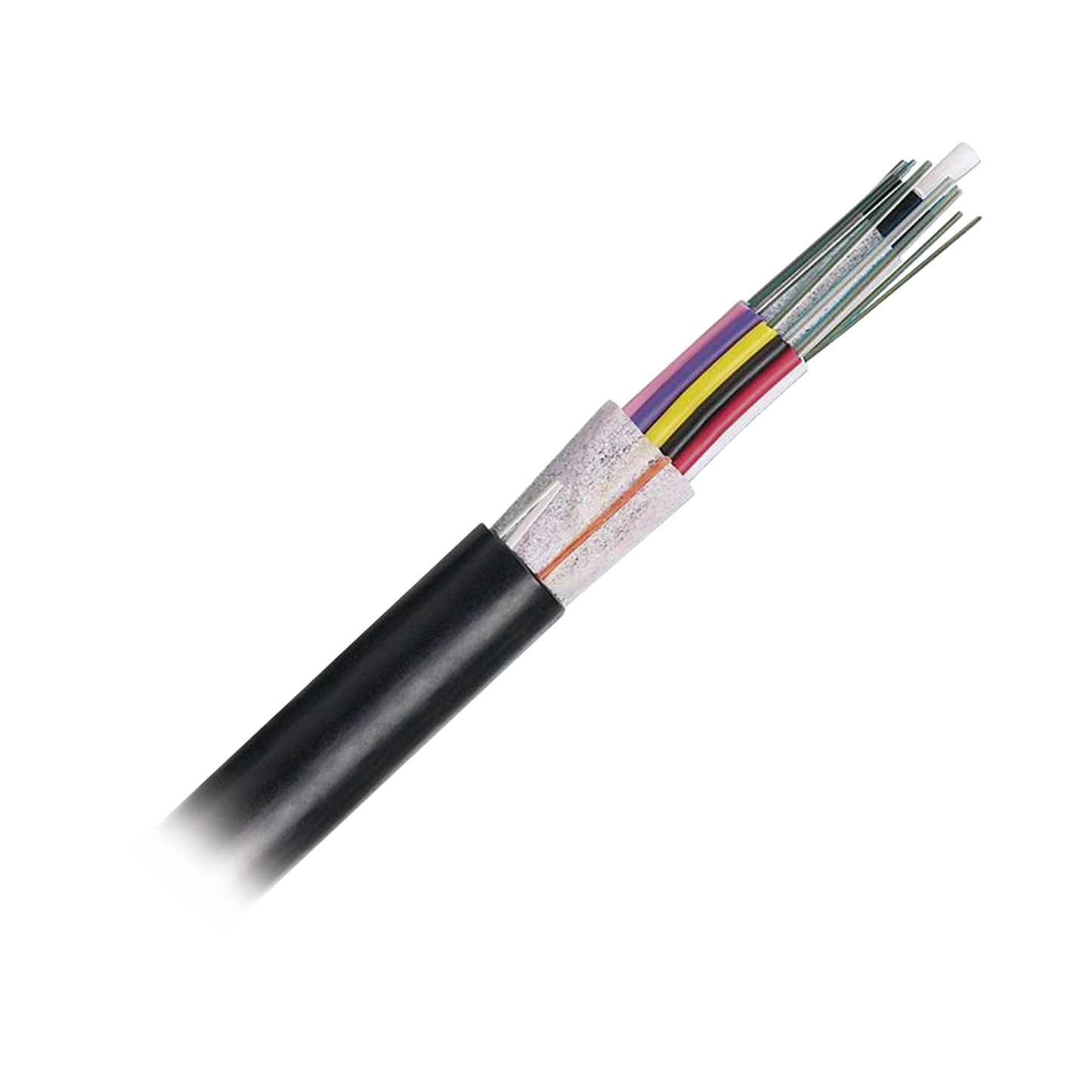 FSTN924 Cable de Fibra Óptica de 24 hilos, OSP (Planta Externa), No Armada (Dieléctrica), 250um, Monomodo OS2, Precio Por Metro