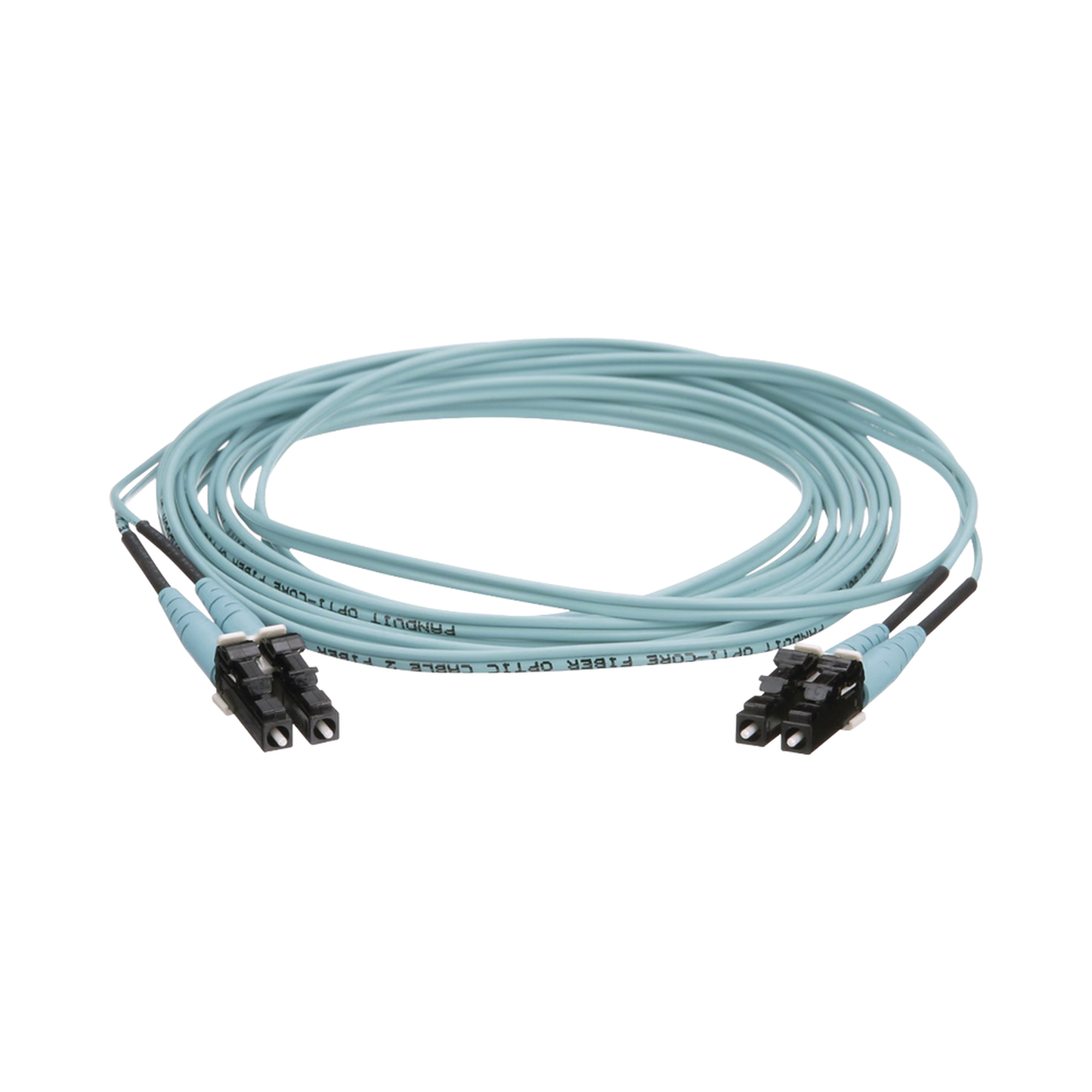 FZ2ERLNLNSNM020 - Jumper de Fibra Optica Multimodo 50/125 OM4, LC-LC Duplex, OFNR (Riser), Color Aqua, 20 Metros (65.62 Pies)